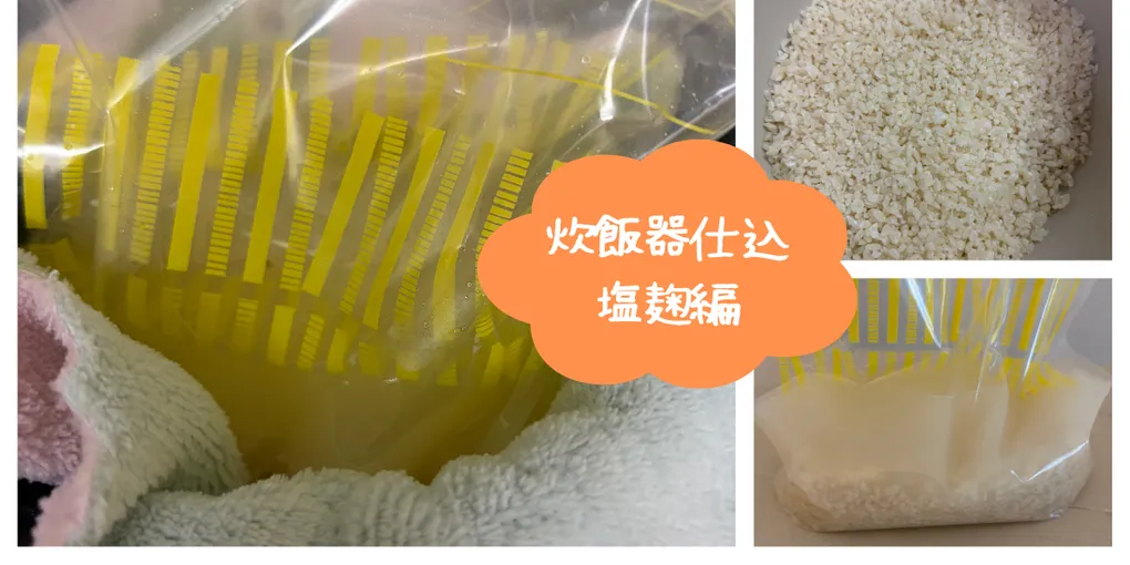 炊飯器で麹3変化｜塩麹編